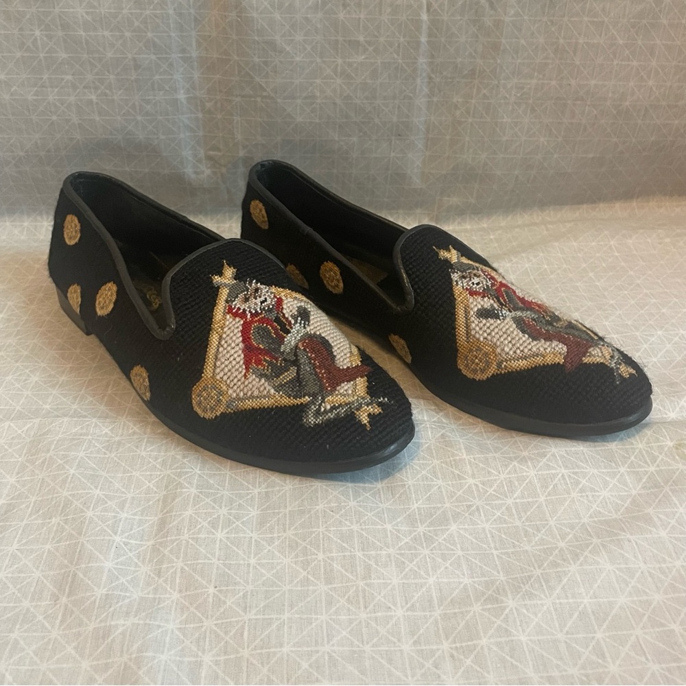 The Larkspur Collection Monkey Needlepoint Loafers 10